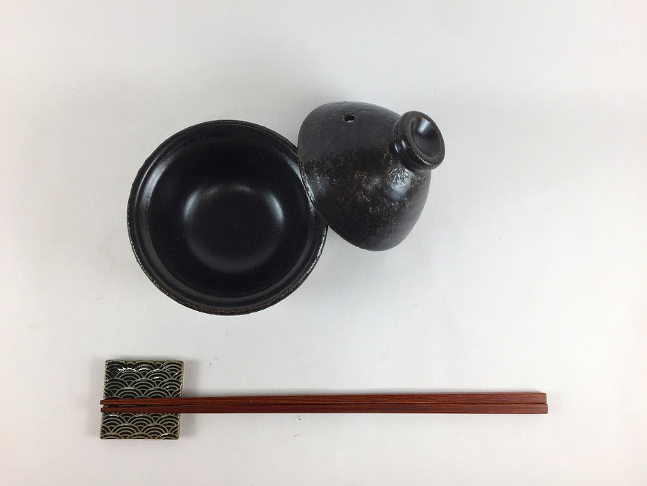 【SALE】90cc先付鍋　黒　9.5cm　有田焼【訳あり】