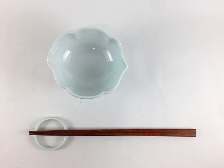 【SALE】足ルリ葉小付　10cm　有田焼【訳あり】