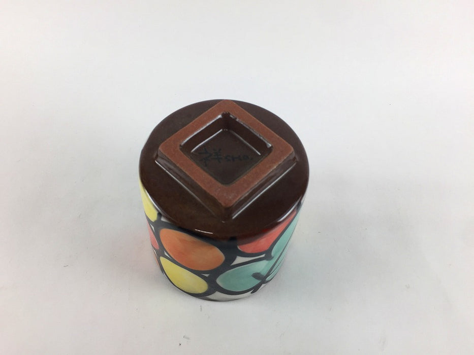 【SALE】ゆのみ　HANA赤　7cm(150cc)　波佐見焼【訳あり】