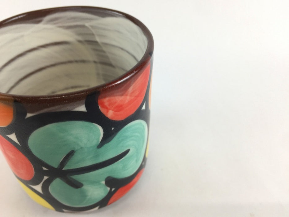 【SALE】ゆのみ　HANA赤　7cm(150cc)　波佐見焼【訳あり】