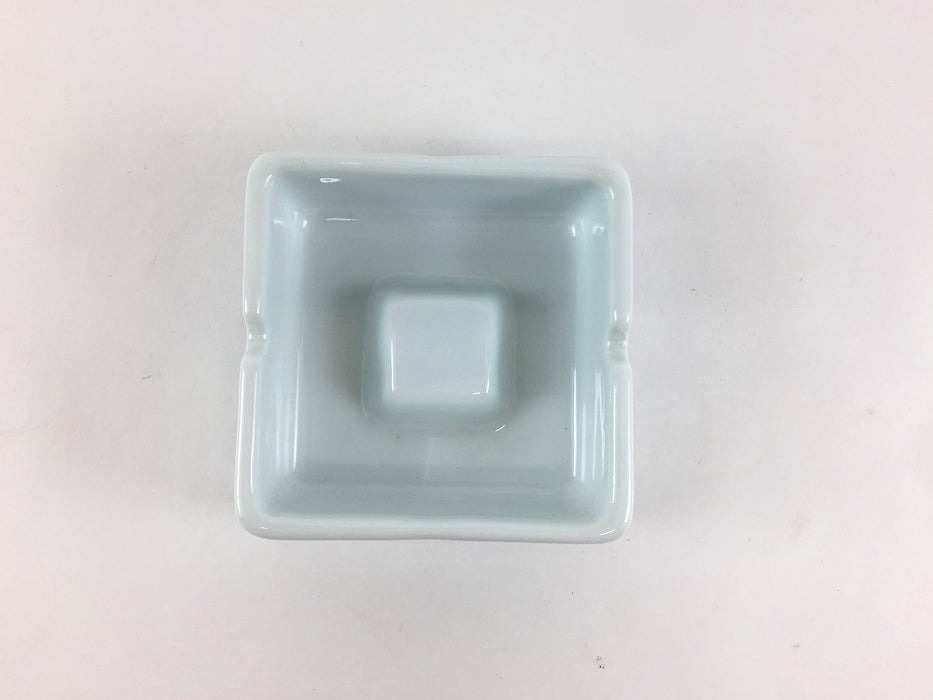 【SALE】角ミニ灰皿　(赤釉/太白)　8cm　有田焼【訳あり】