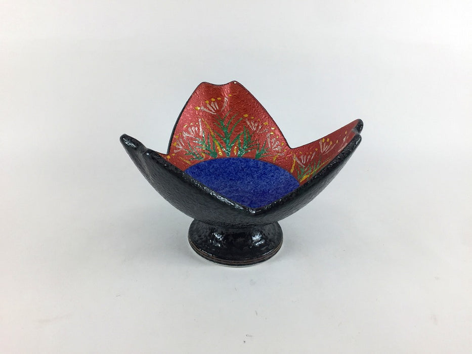 【SALE】天目赤ナデシコ　三切中付　13cm　有田焼【訳あり】