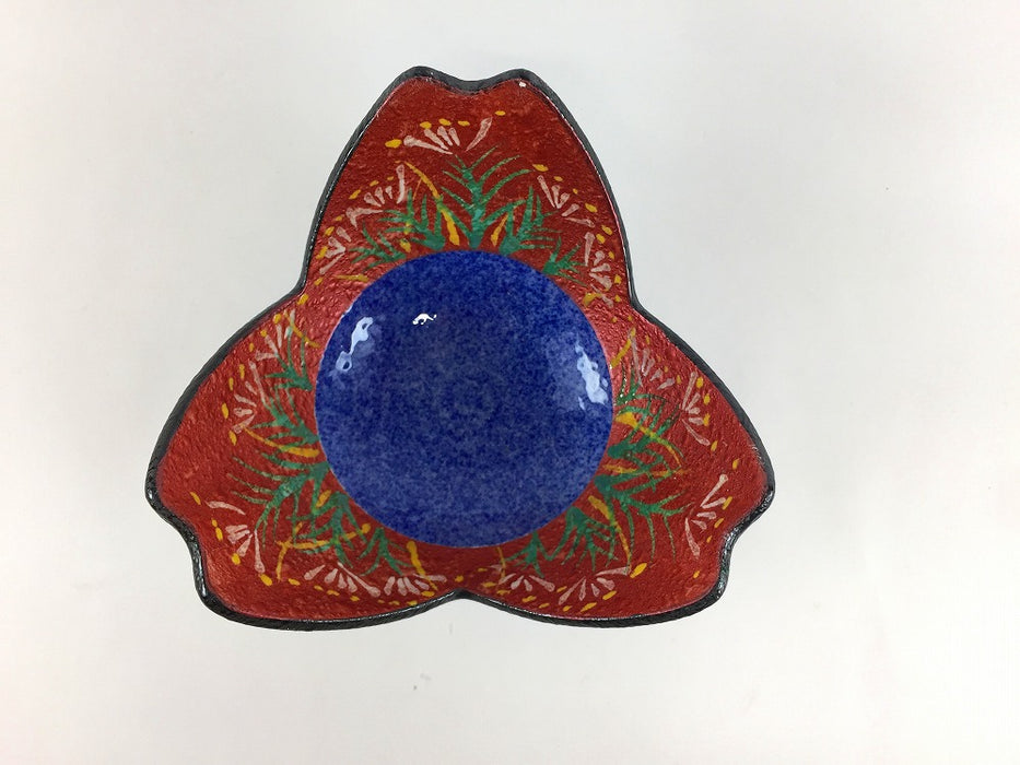 【SALE】天目赤ナデシコ　三切中付　13cm　有田焼【訳あり】