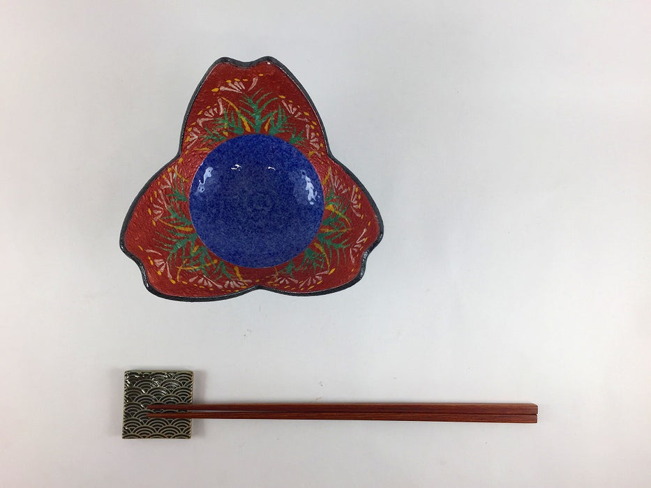 【SALE】天目赤ナデシコ　三切中付　13cm　有田焼【訳あり】