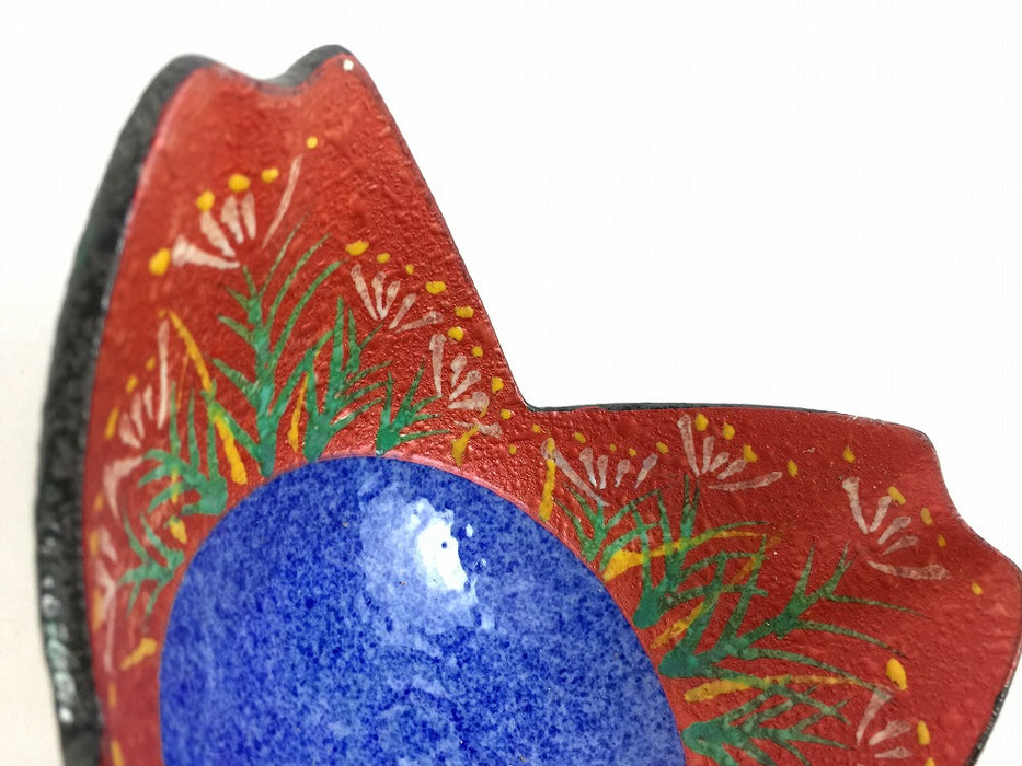 【SALE】天目赤ナデシコ　三切中付　13cm　有田焼【訳あり】