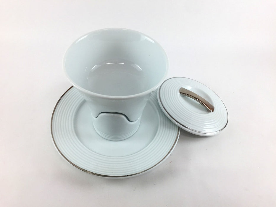 【SALE】ミニウォーマーセット　筋プラチナ　有田焼【訳あり】