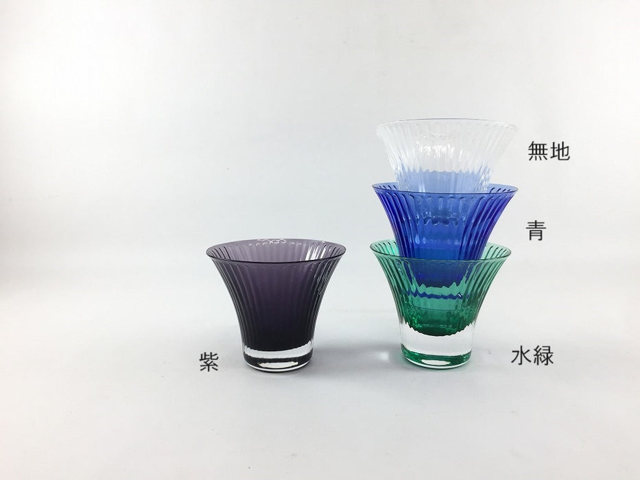 【SALE】反杯　(青/紫/無地/水緑)　50cc　硝子　6.5cm【訳あり】