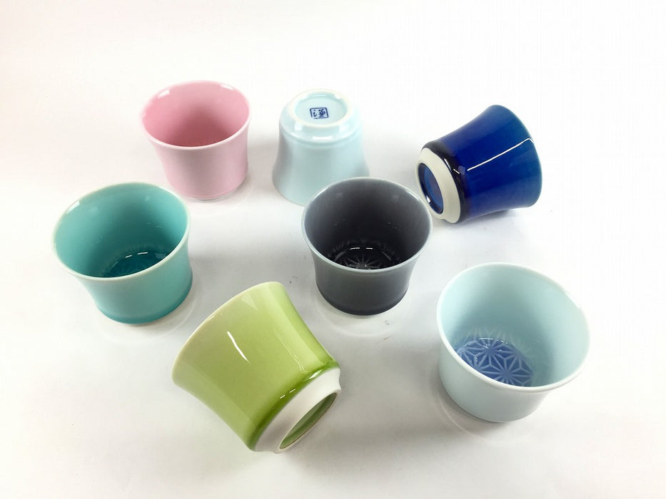 麻の葉彫徳利　(ルリ釉/ヒワ釉/青白磁)　310cc　有田焼(j.R)