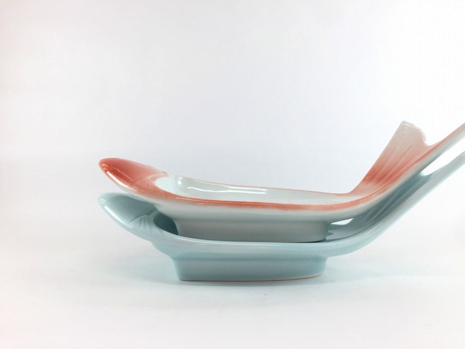 鯛向付　(青白磁/赤吹)　16cm　有田焼　(j.R)