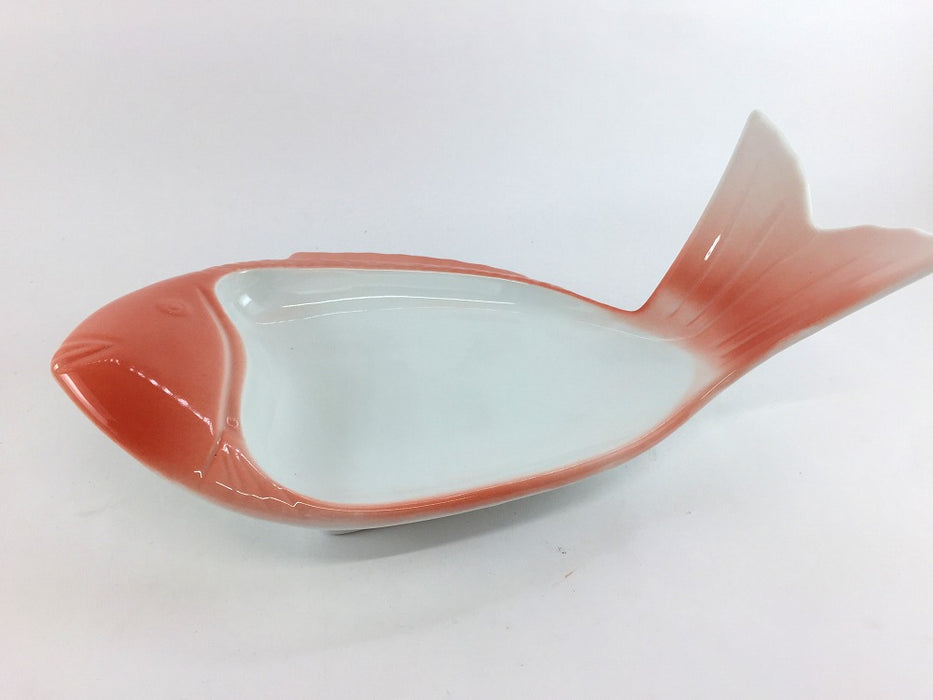 鯛向付　(青白磁/赤吹)　16cm　有田焼　(j.R)