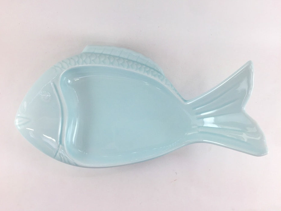 鯛向付　(青白磁/赤吹)　16cm　有田焼　(j.R)