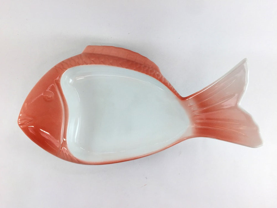 鯛向付　(青白磁/赤吹)　16cm　有田焼　(j.R)