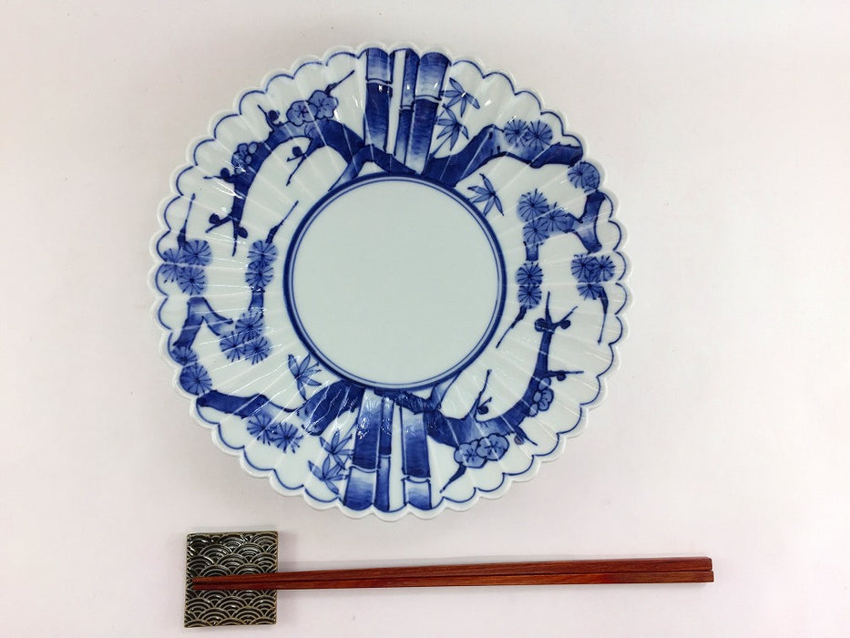 専用アッシュ様　有田焼 手描き染付松竹梅 34㎝長皿3枚セット 専用アッシュ様 有田焼 手描き染付松竹梅 34㎝長皿3枚セット 松竹梅