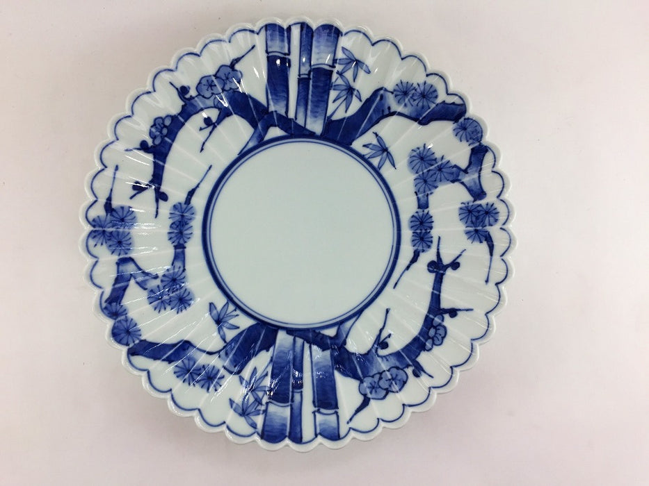 松竹梅 21cm 菊型皿 有田焼(j.R) — 佐賀有田 ギャラリーつじ信