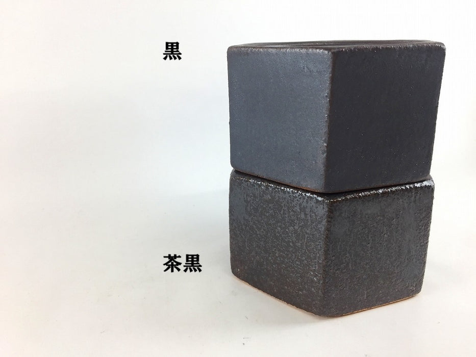 【直火対応】11cm六角石焼　(黒/茶黒)　有田焼(j.R)