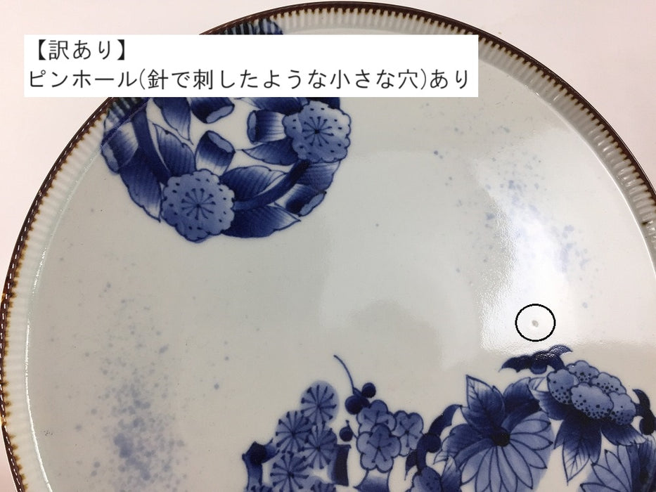 【SALE】245e-plate　四君子　伊万里焼【訳あり】