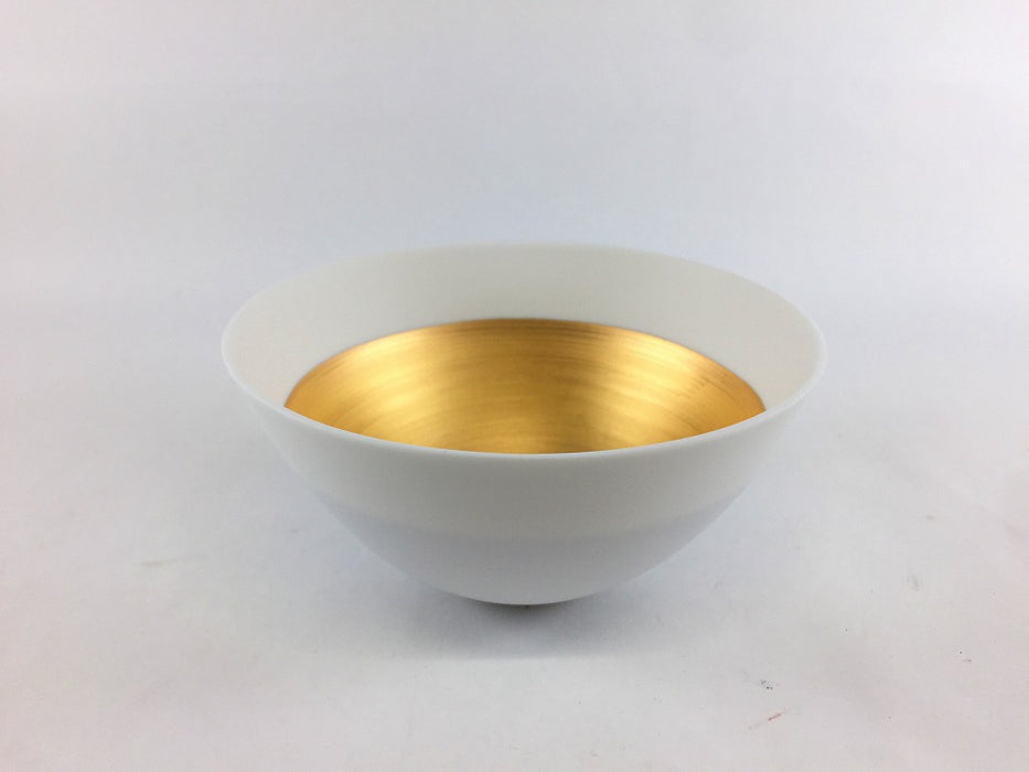 135エッグシェルボウル　白金　13.5cm　有田焼 (j.R)