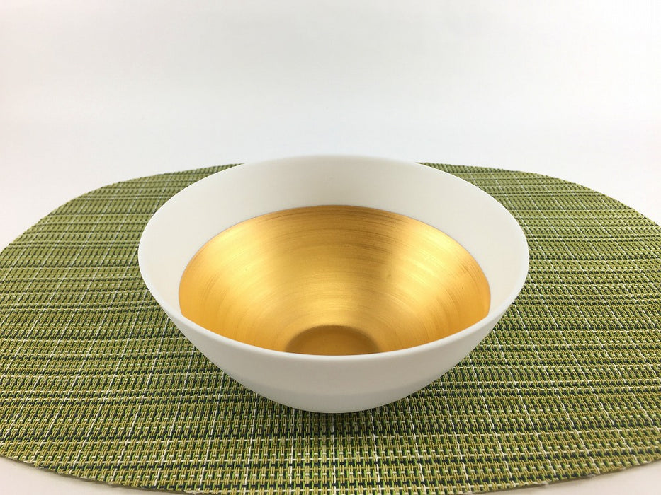 135エッグシェルボウル　白金　13.5cm　有田焼 (j.R)