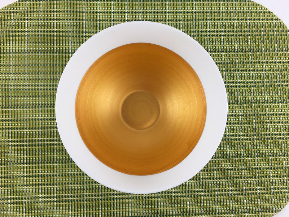 135エッグシェルボウル　白金　13.5cm　有田焼 (j.R)