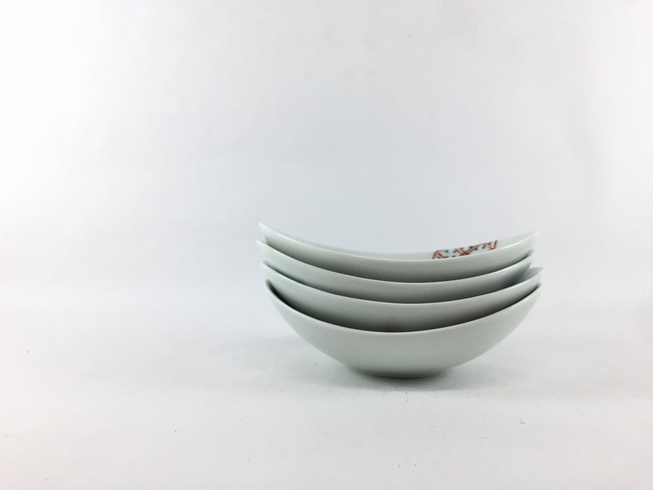 【SALE】楕円120小鉢　(色丸文/藍なす/藍椿/色かぶ絵)　12cm　有田焼【訳あり】