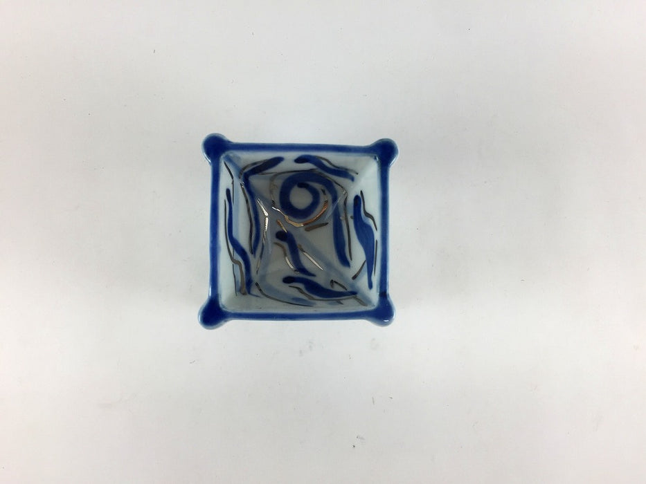 【SALE】青筆遊びキューブ小付　5.5cm　有田焼【訳あり】