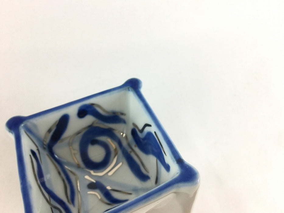 【SALE】青筆遊びキューブ小付　5.5cm　有田焼【訳あり】