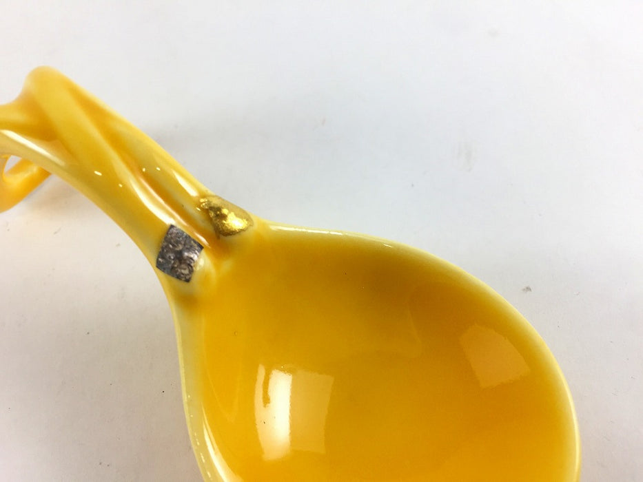 【SALE】スプーン珍味　黄　10cm　有田焼【訳あり】