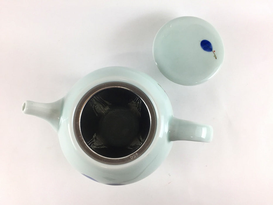 【SALE】ポット　500cc　藍葉　17cm　有田焼【訳あり】