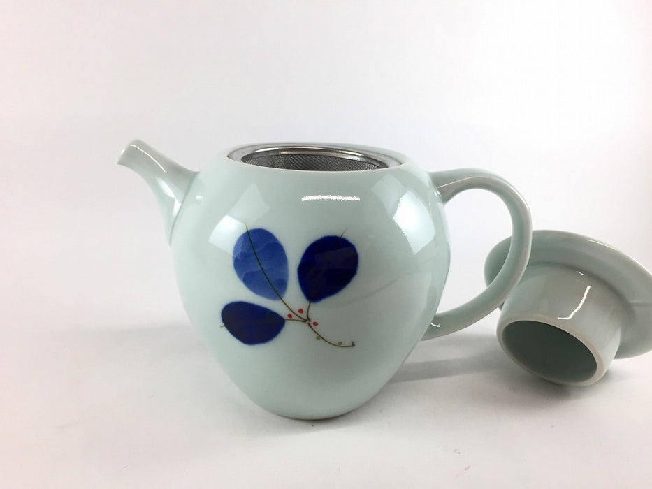 【SALE】ポット　500cc　藍葉　17cm　有田焼【訳あり】