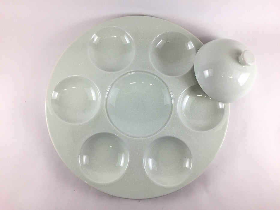 【SALE】蓋付細雪七品盛　28cm　有田焼【訳あり】