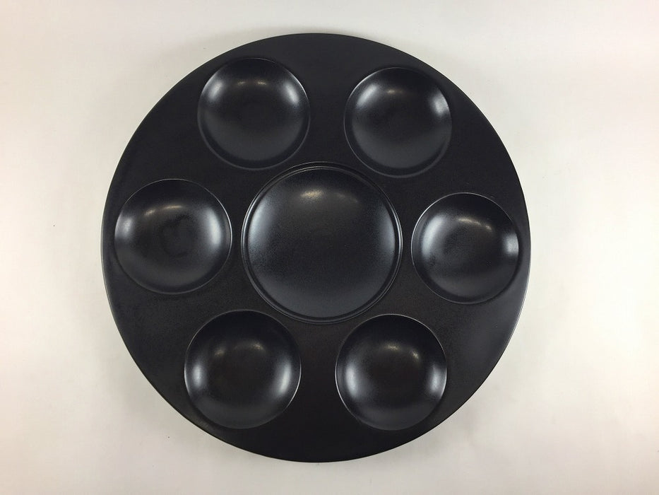 【SALE】黒マット七品盛　28cm　有田焼【訳あり】