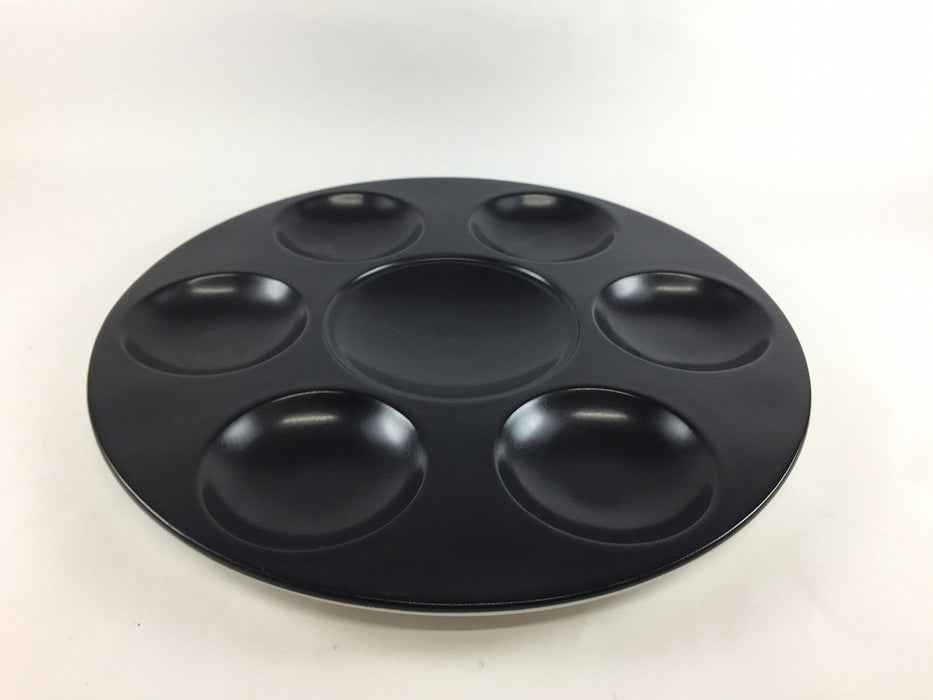 【SALE】黒マット七品盛　28cm　有田焼【訳あり】