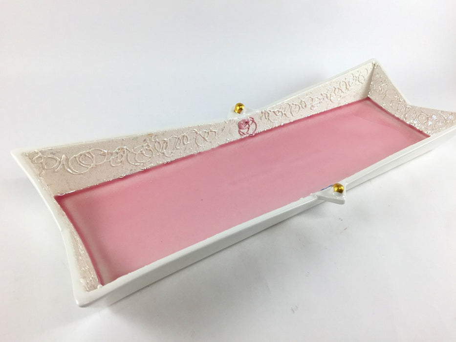 【SALE】蓮糸彩長角皿　35cm　有田焼【訳あり】