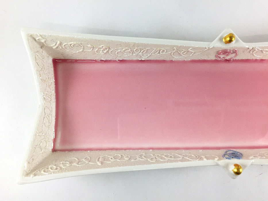 【SALE】蓮糸彩長角皿　35cm　有田焼【訳あり】