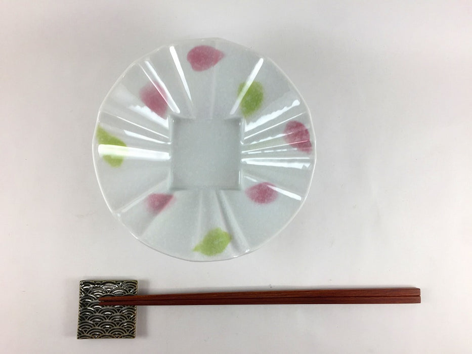 【SALE】切子14鉢　2色葉　14cm　有田焼【訳あり】