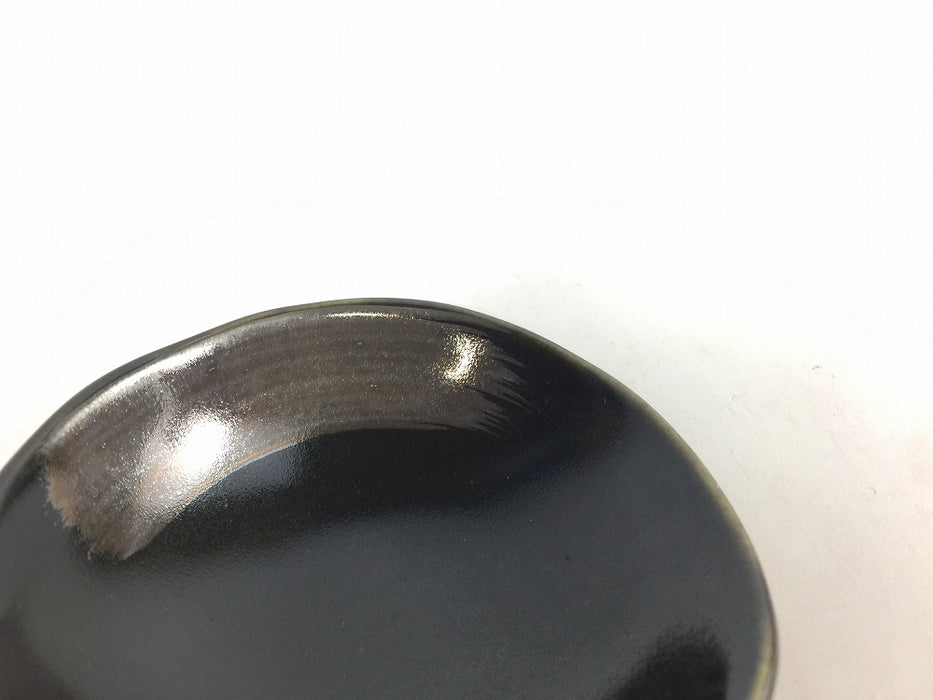 【SALE】黒銀ハケひねりチョコ　7.5cm　有田焼【訳あり】