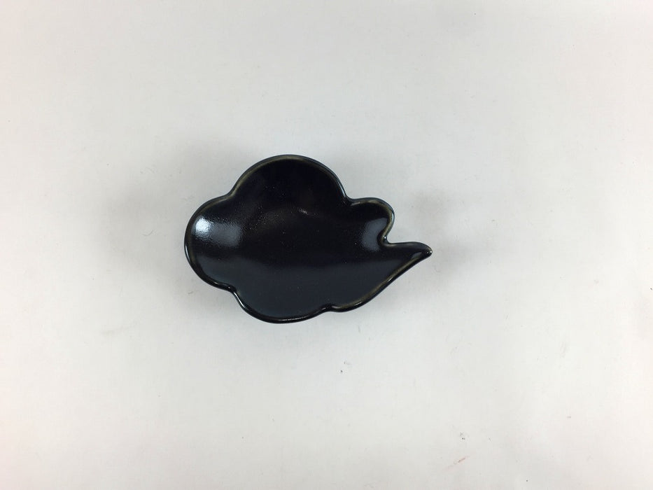 【SALE】黒マット雲型豆小皿　10cm　有田焼【訳あり】