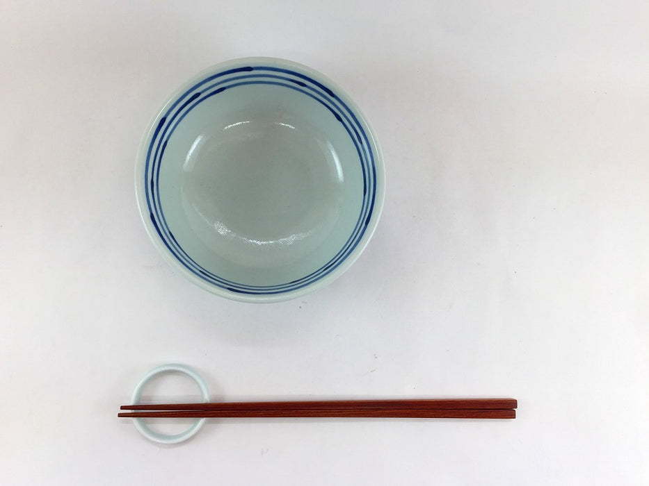 【SALE】和染ライン　浅小鉢　13cm　波佐見焼【訳あり】