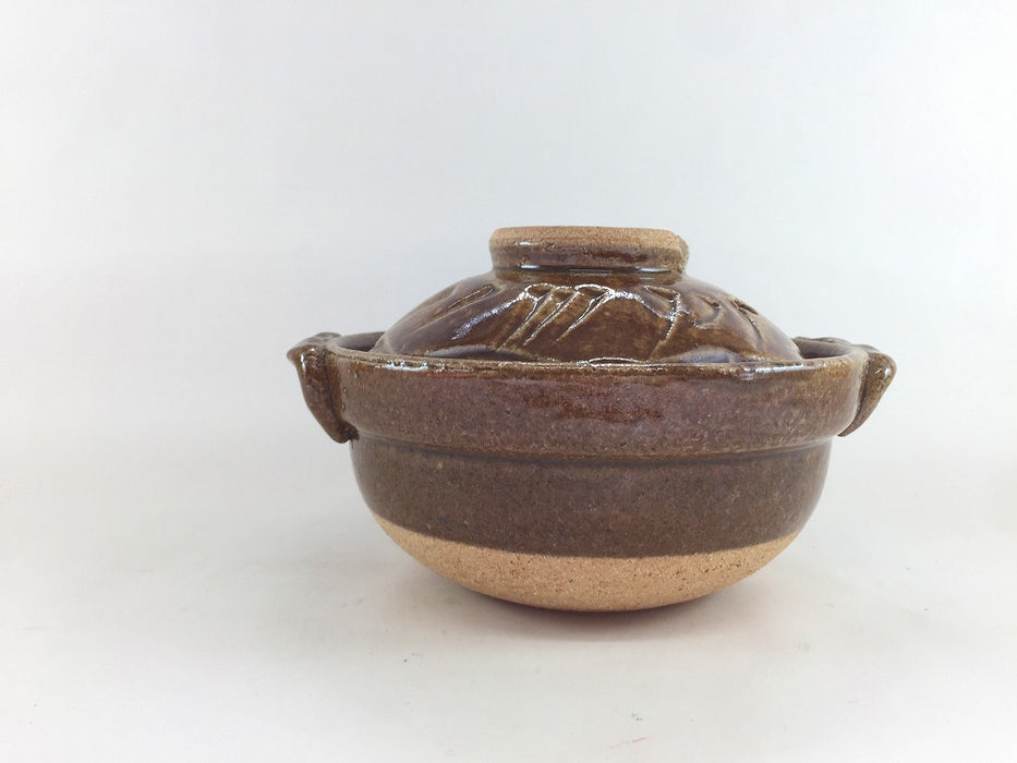 【SALE】アメ釉5.2寸深土鍋　15cm　有田焼【訳あり】