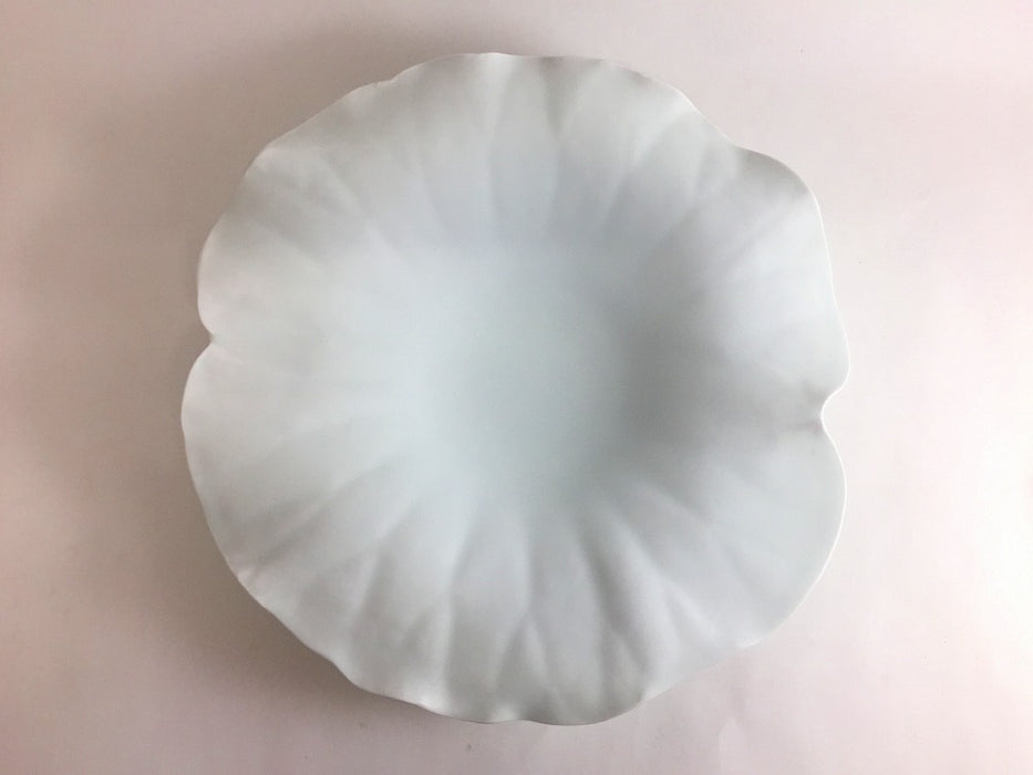 (強化)白磁ブラスト　ロータスプレート　25cm　有田焼(j.R)