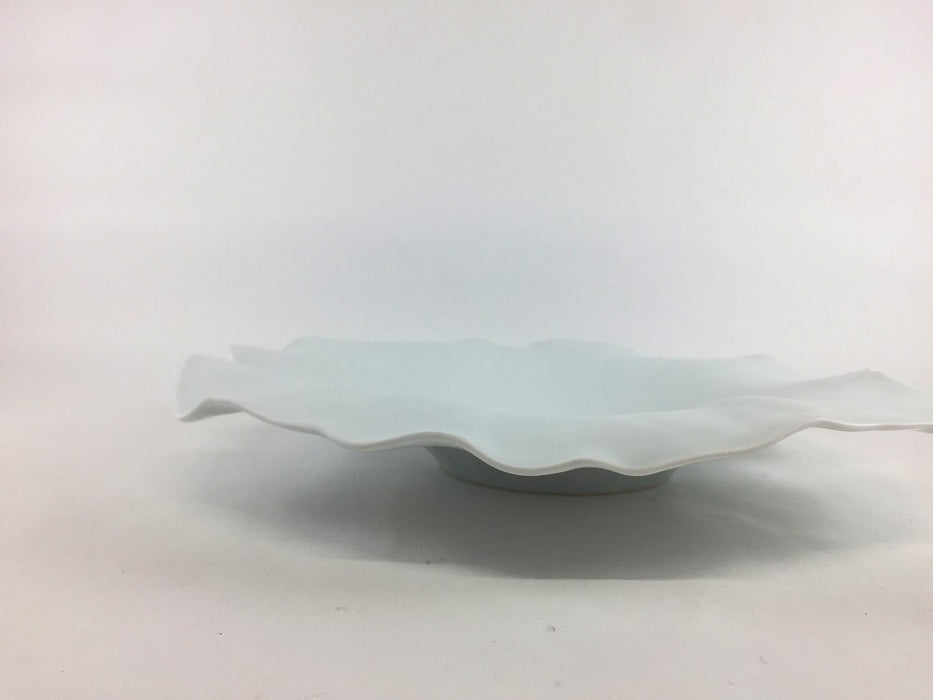 (強化)白磁ブラスト　ロータスプレート　25cm　有田焼(j.R)