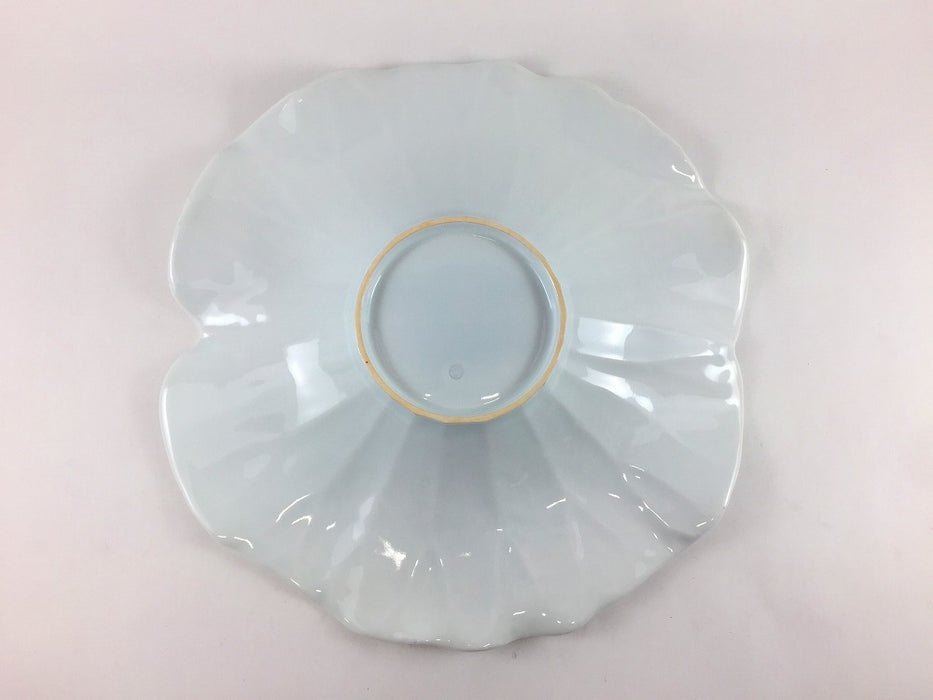 (強化)白磁ブラスト　ロータスプレート　25cm　有田焼(j.R)