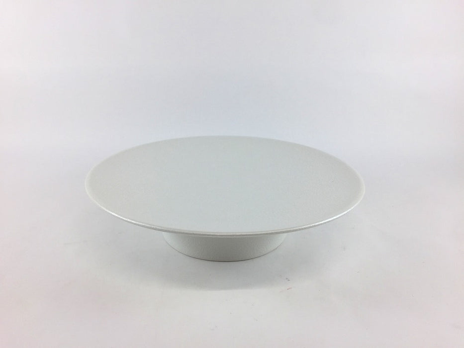 19cm高台プレート　白泡雲銀　有田焼(j.R)