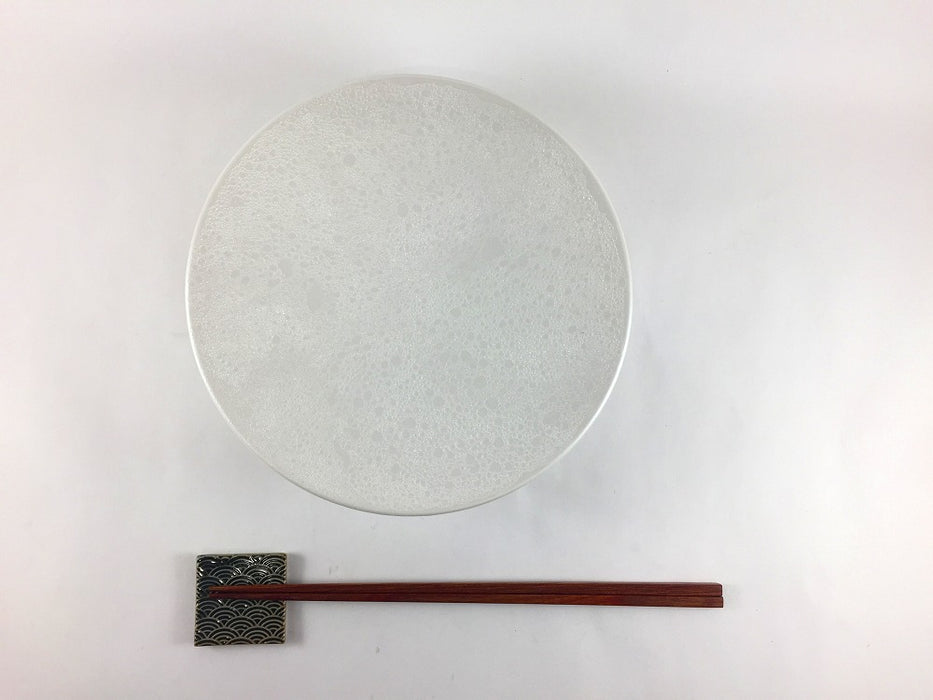 19cm高台プレート　白泡雲銀　有田焼(j.R)