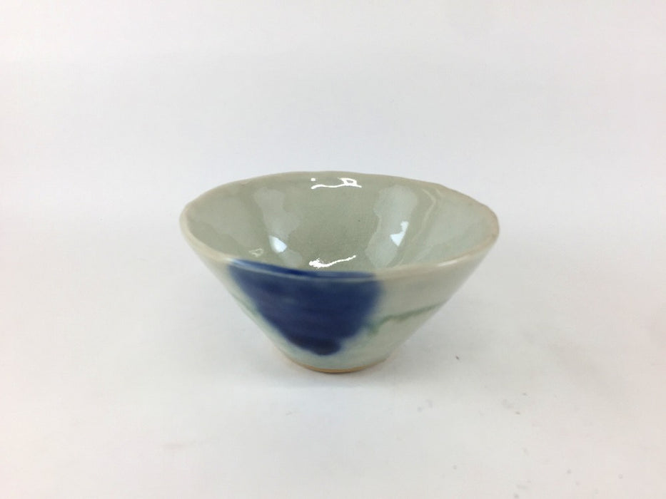 【SALE】緑釉ブルー流し　広口デザートカップ　11cm　有田焼【訳あり】