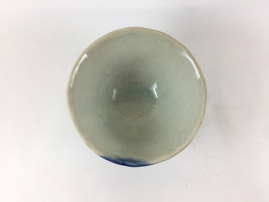 【SALE】緑釉ブルー流し　広口デザートカップ　11cm　有田焼【訳あり】