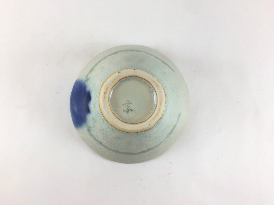 【SALE】緑釉ブルー流し　広口デザートカップ　11cm　有田焼【訳あり】