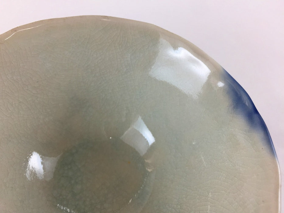 【SALE】緑釉ブルー流し　広口デザートカップ　11cm　有田焼【訳あり】