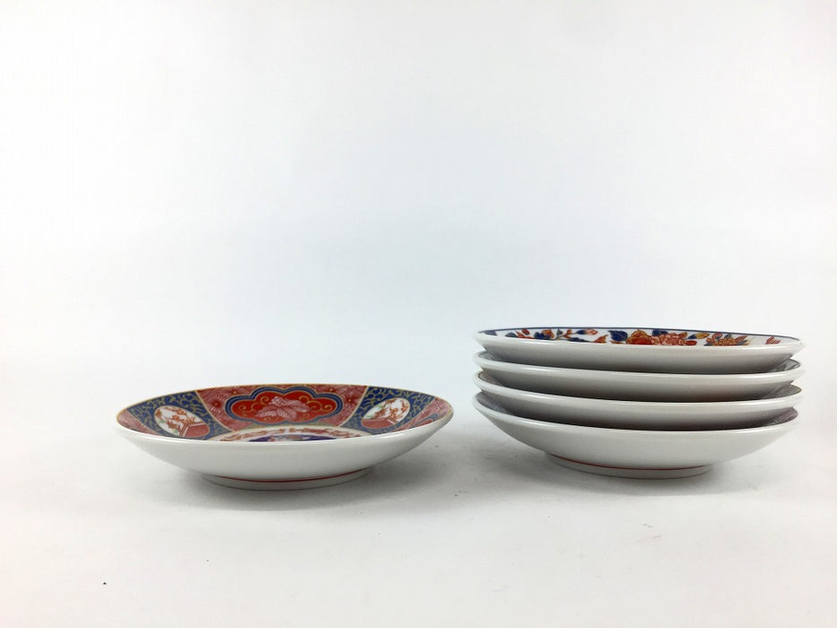 古伊万里小皿　5枚揃い(化粧箱入)　肥前有田焼(j.R)