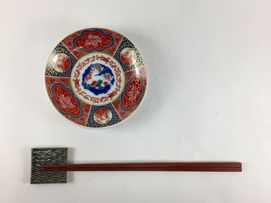 古伊万里小皿　5枚揃い(化粧箱入)　肥前有田焼(j.R)